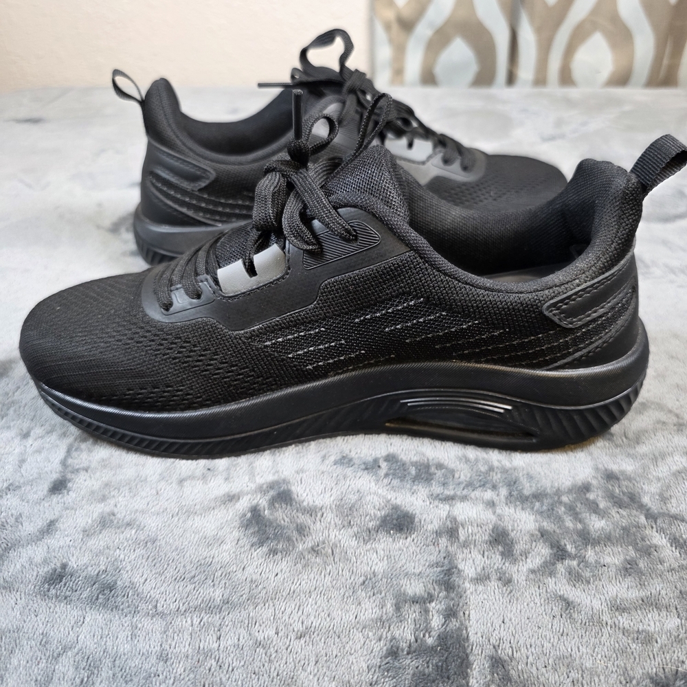 AOV Women's size 9.5 Air Walk Arch Support Black Sneakers - Picture 7 of 11